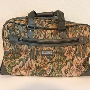 Vintage 80s Protocol Floral Tapestry Bag